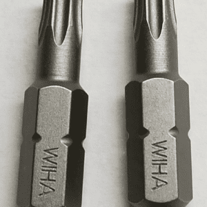 Two Pack of Wiha USA Made Hardened T25 Torx Bits