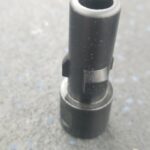 A close up of the end of an impact socket