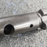 A close up of the end of an open cylinder