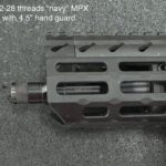A close up of the bottom part of an ar-1 5 rifle.