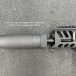 A close up of the barrel on a rifle