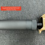 A close up of the end of an air rifle barrel